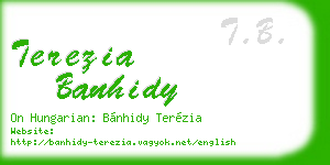 terezia banhidy business card