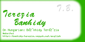 terezia banhidy business card